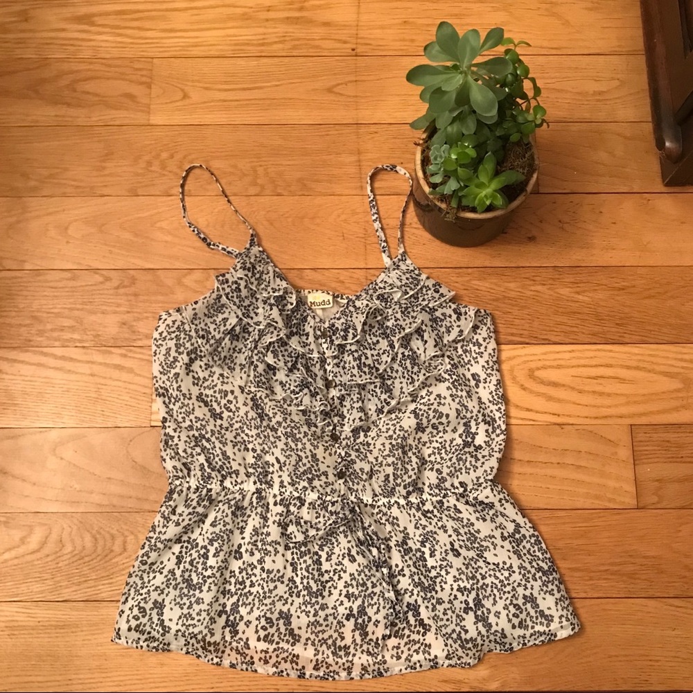 Ruffle Flower Tank Top